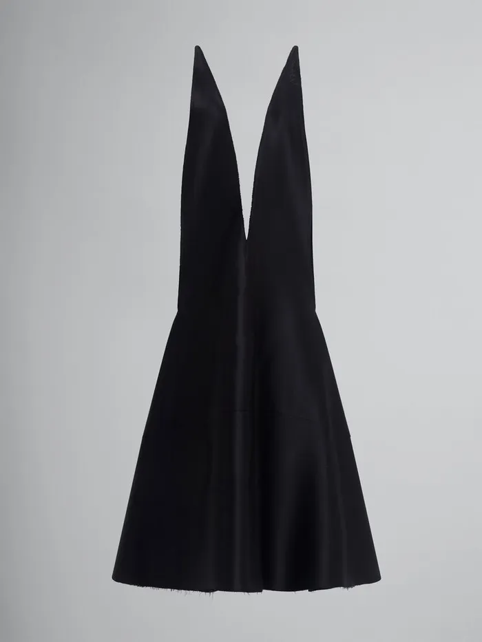 Black Duchesse Vneck Dress Women Marni Dresses