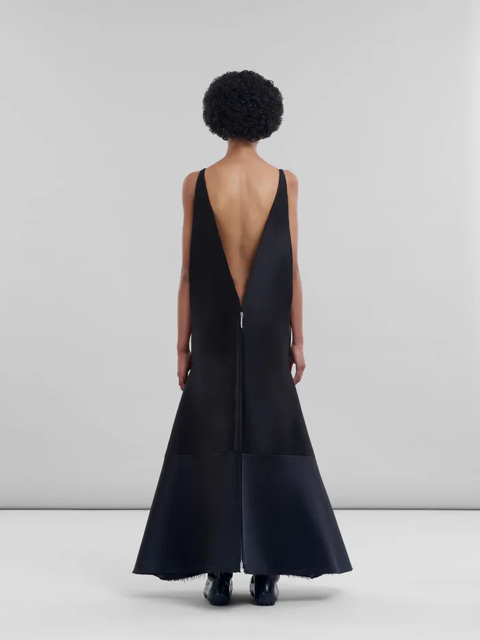 Black Duchesse Vneck Dress Women Marni Dresses