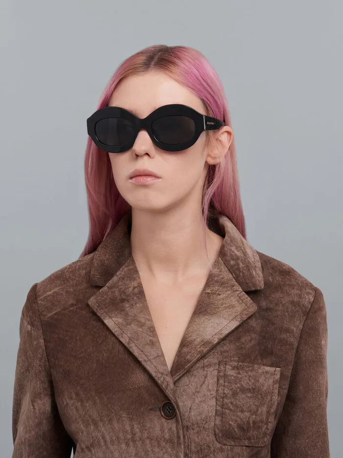Black Ik Kil Cenote Acetate Sunglasses Women Marni Sunglasses
