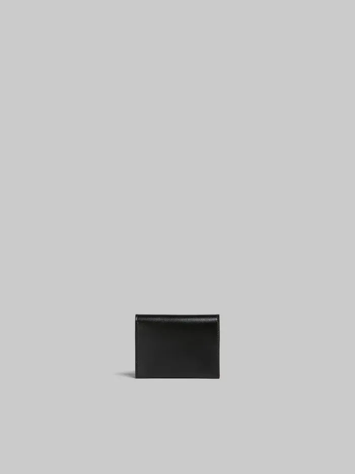 Black Leather Bifold Card Case Women Marni Wallets and Small Leather Goods