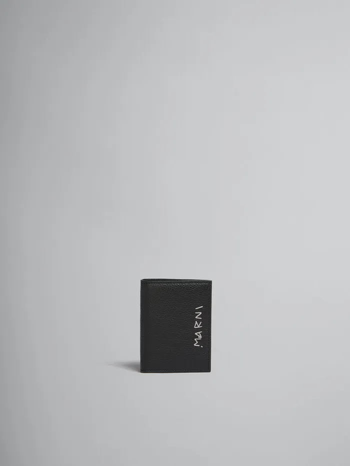 Black Leather Bifold Wallet With Marni Mending Men Marni Wallets and Small Leather Goods Black Leather Bifold Wallet With Marni Mending Men Marni Wallets and Small Leather Goods