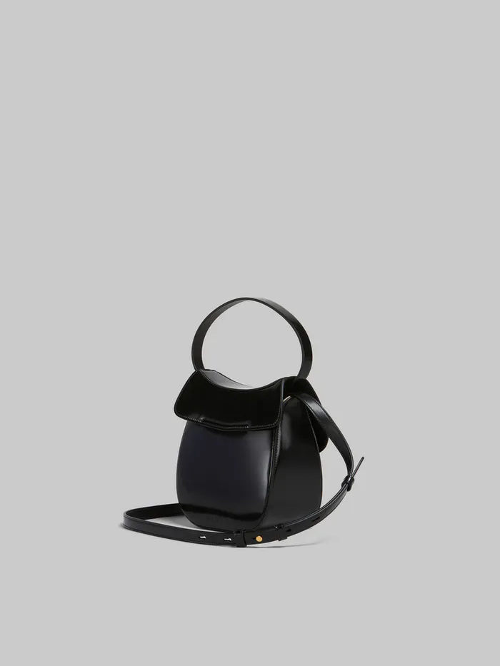 Black Leather Butterfly Small Handbag Women Marni Shoulder Bags