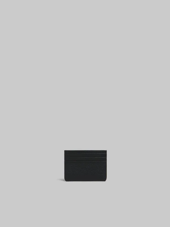 Black Leather Cardholder With Marni Mending Men Marni Wallets and Small Leather Goods