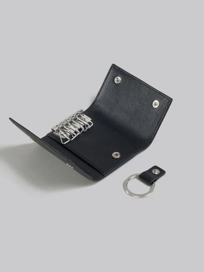 Black Leather Key Holder With Marni Mending Men Marni Other Accessories