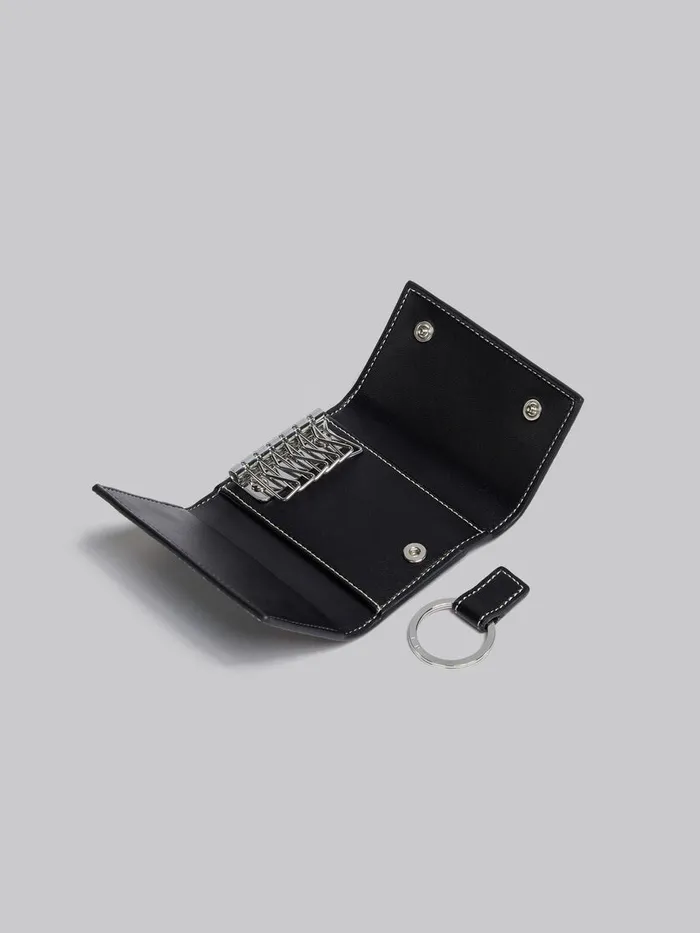 Black Leather Key Wallet Men Marni Other Accessories