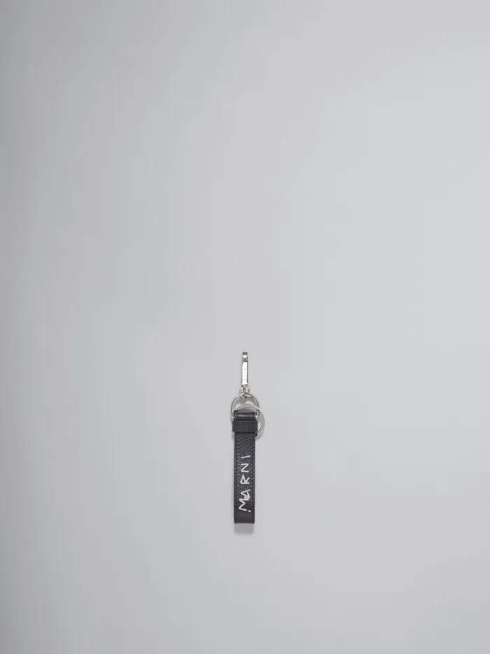 Black Leather Keyring With Marni Mending Men Marni Other Accessories