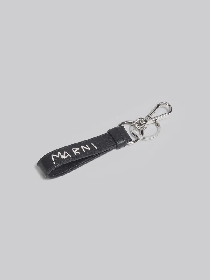 Black Leather Keyring With Marni Mending Men Marni Other Accessories
