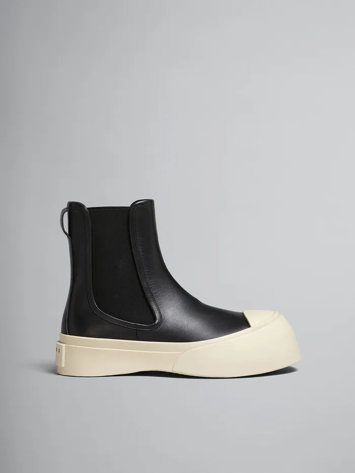 Black Leather Pablo Chelsea Boot Women Marni Pablo