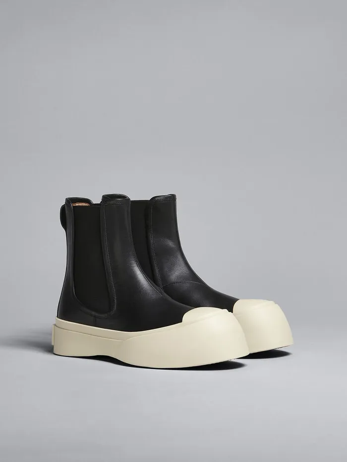 Black Leather Pablo Chelsea Boot Women Marni Pablo