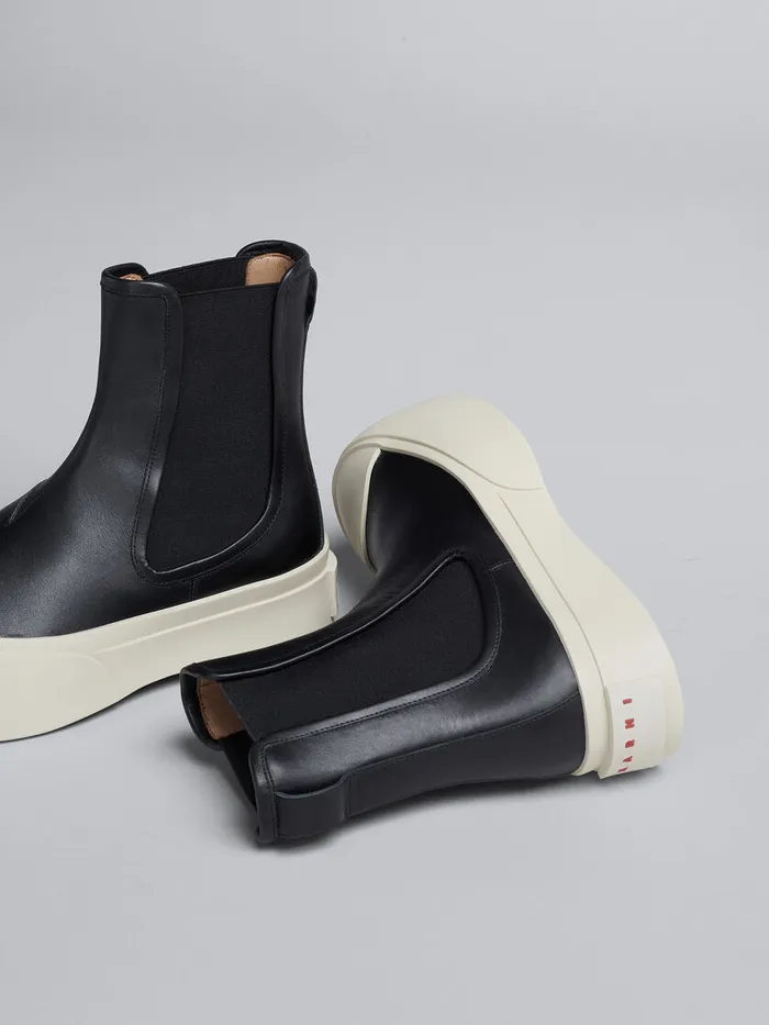Black Leather Pablo Chelsea Boot Women Marni Pablo