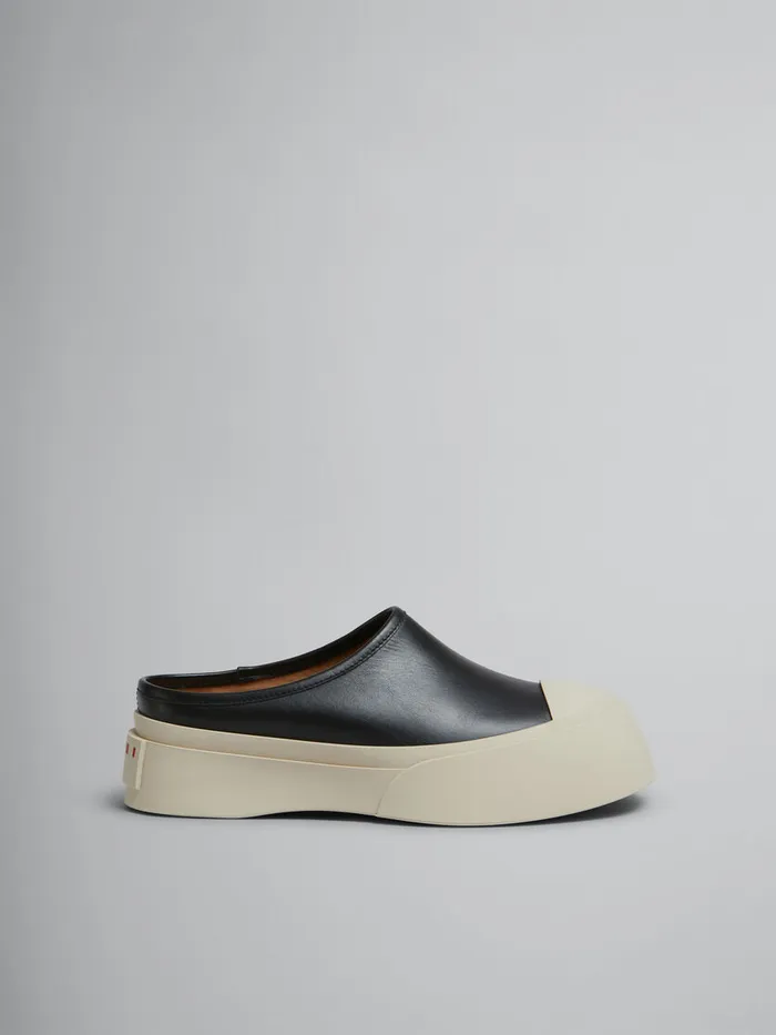Black Leather Pablo Sabot Women Marni Pablo