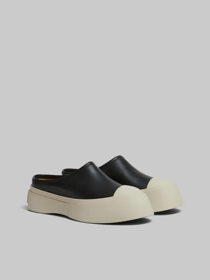 Black Leather Pablo Sabot Women Marni Pablo