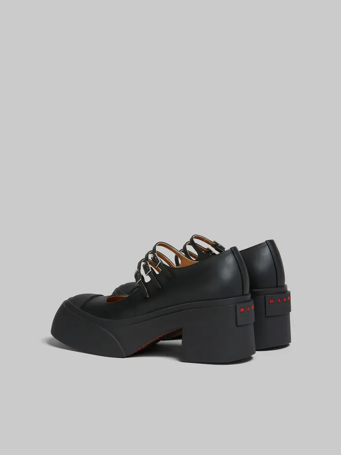 Black Leather Pablo Triplebuckle Mary Jane Shoe Women Marni Sneakers
