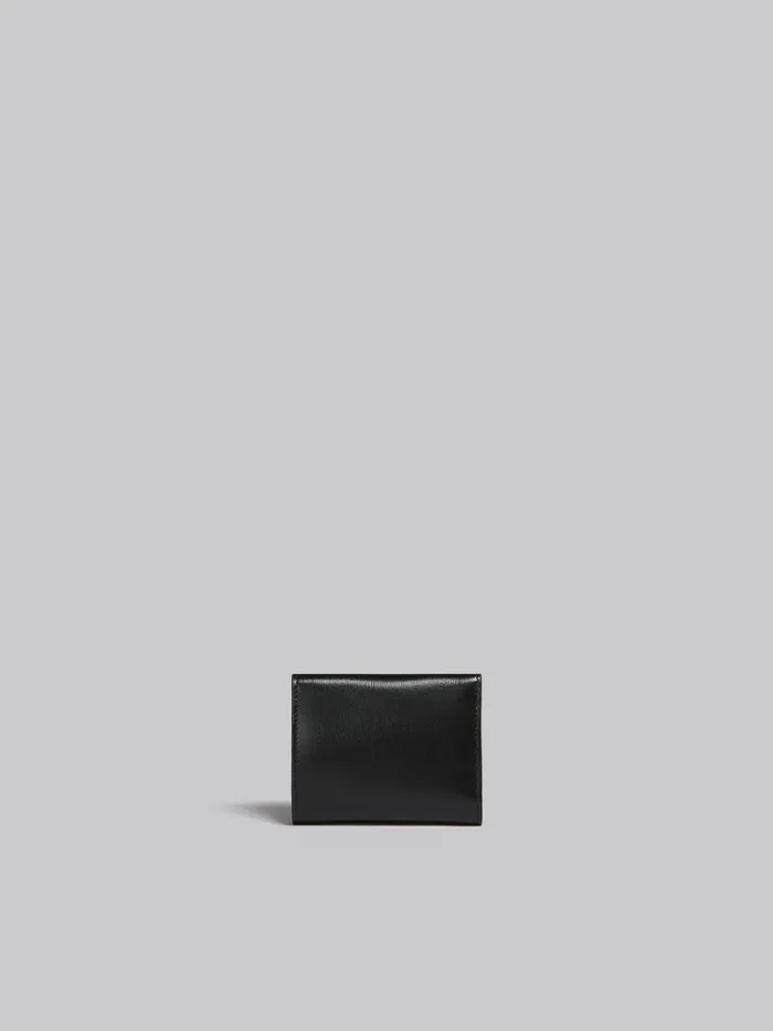 Black Leather Trifold Prisma Wallet Women Marni Wallets and Small Leather Goods