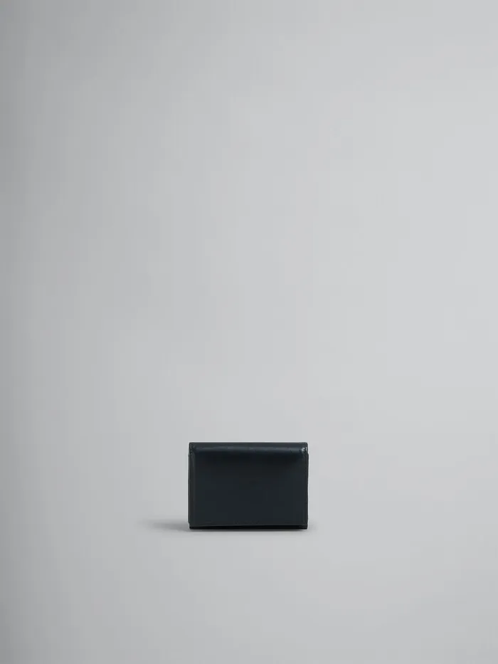 Black Leather Trifold Wallet With Raised Marni Logo Women Marni Wallets and Small Leather Goods Black Leather Trifold Wallet With Raised Marni Logo Women Marni Wallets and Small Leather Goods