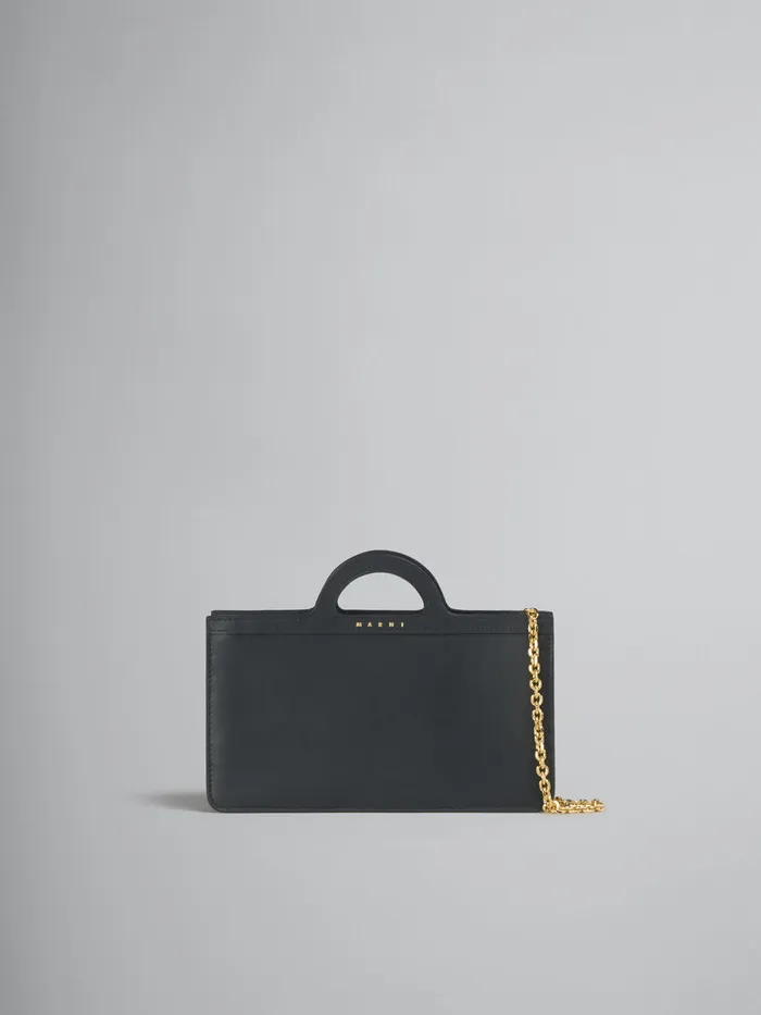 Black Leather Tropicalia Long Wallet With Chain Strap Women Marni Wallets and Small Leather Goods Black Leather Tropicalia Long Wallet With Chain Strap Women Marni Wallets and Small Leather Goods