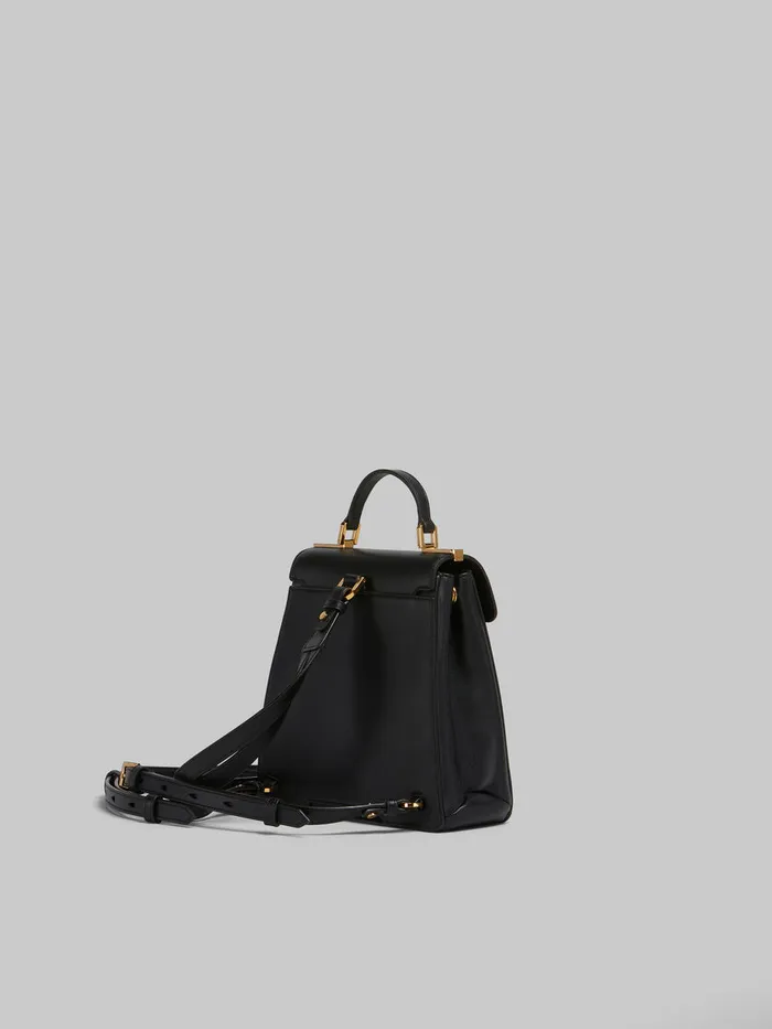 Black Leather Trunkaroo Backpack Women Marni Trunkaroo Bag