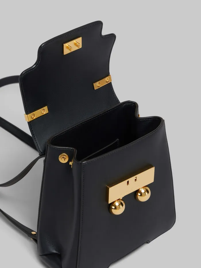 Black Leather Trunkaroo Backpack Women Marni Trunkaroo Bag
