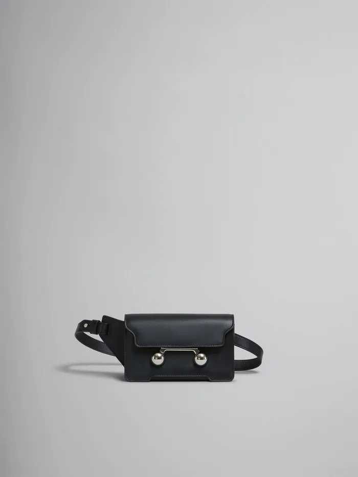 Black Leather Trunkaroo Crossbody Bag WomenMen Marni Trunkaroo Bag