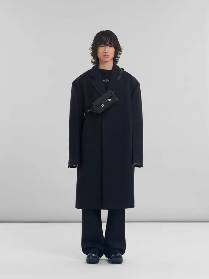 Black Leather Trunkaroo Crossbody Bag WomenMen Marni Trunkaroo Bag