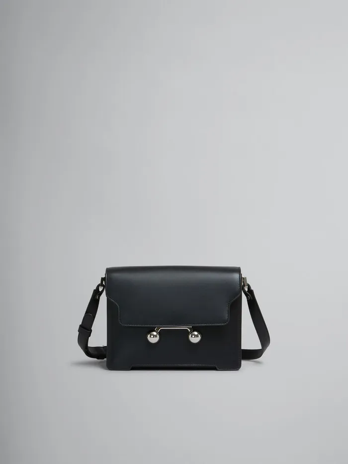 Black Leather Trunkaroo Medium Shoulder Bag WomenMen Marni Trunkaroo Bag