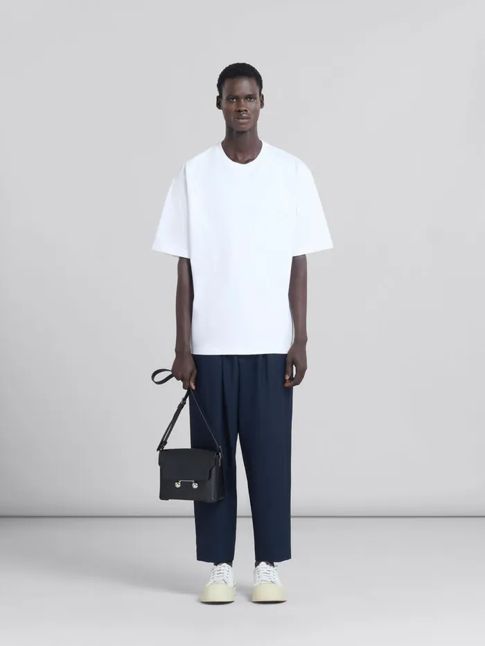 Black Leather Trunkaroo Medium Shoulder Bag WomenMen Marni Trunkaroo Bag