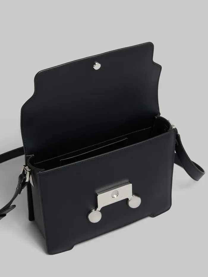 Black Leather Trunkaroo Medium Shoulder Bag WomenMen Marni Trunkaroo Bag