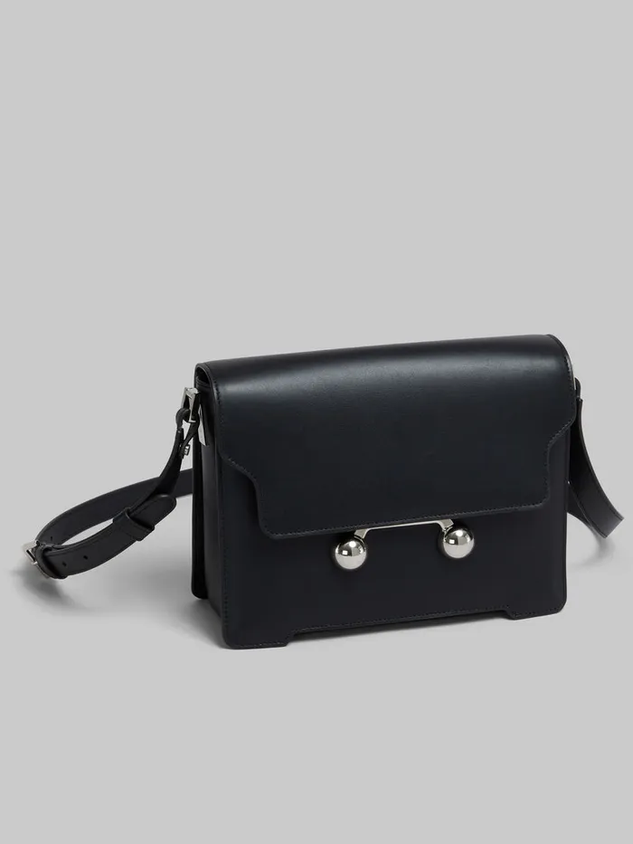 Black Leather Trunkaroo Medium Shoulder Bag WomenMen Marni Trunkaroo Bag
