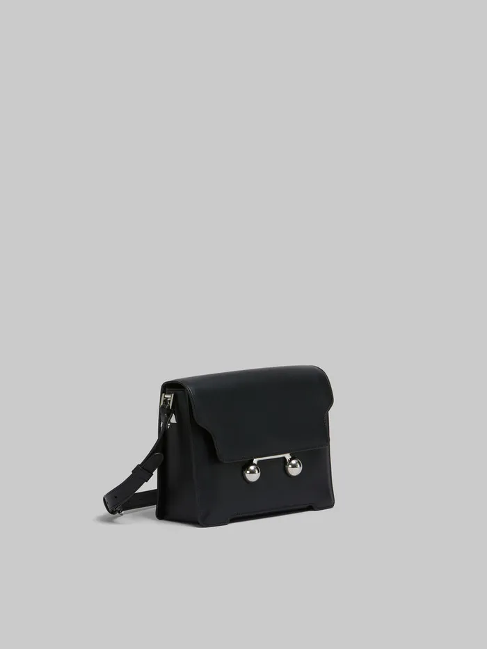 Black Leather Trunkaroo Medium Shoulder Bag WomenMen Marni Trunkaroo Bag