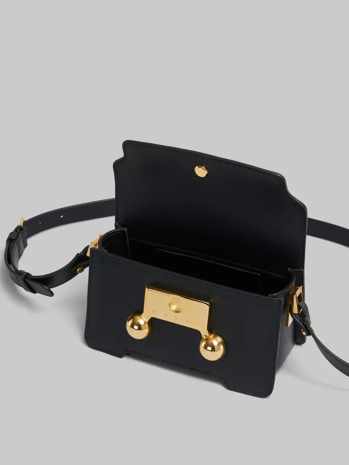 Black Leather Trunkaroo Mini Shoulder Bag WomenMen Marni Trunkaroo Bag