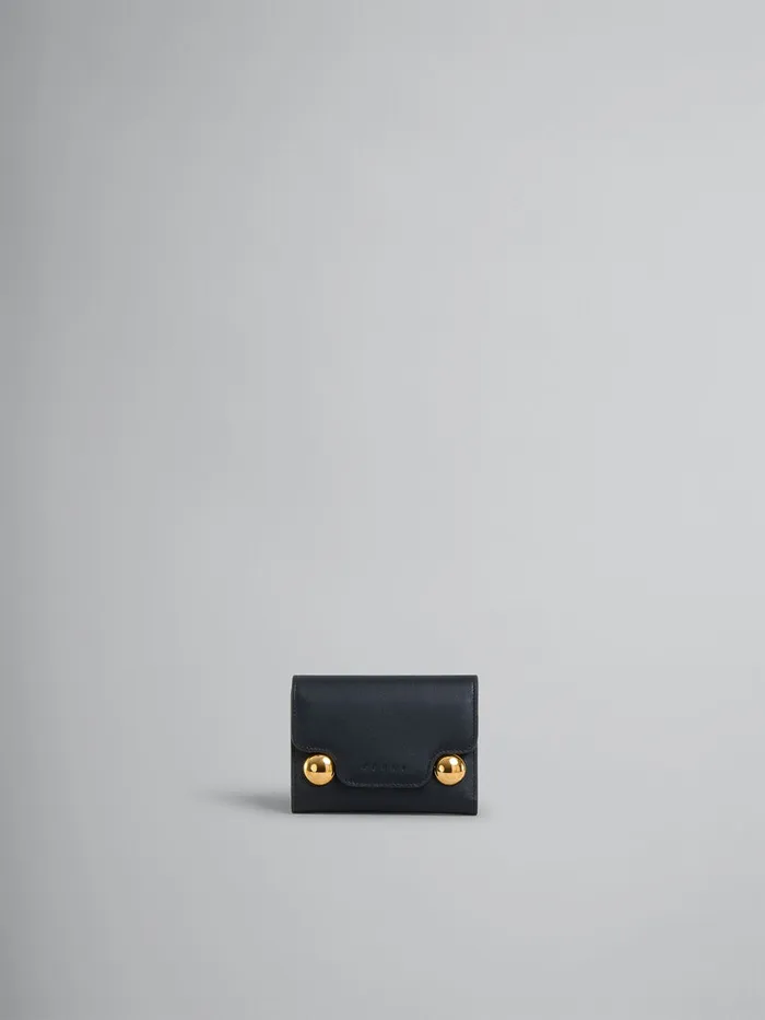 Black Leather Trunkaroo Trifold Wallet Women Marni Wallets and Small Leather Goods Black Leather Trunkaroo Trifold Wallet Women Marni Wallets and Small Leather Goods