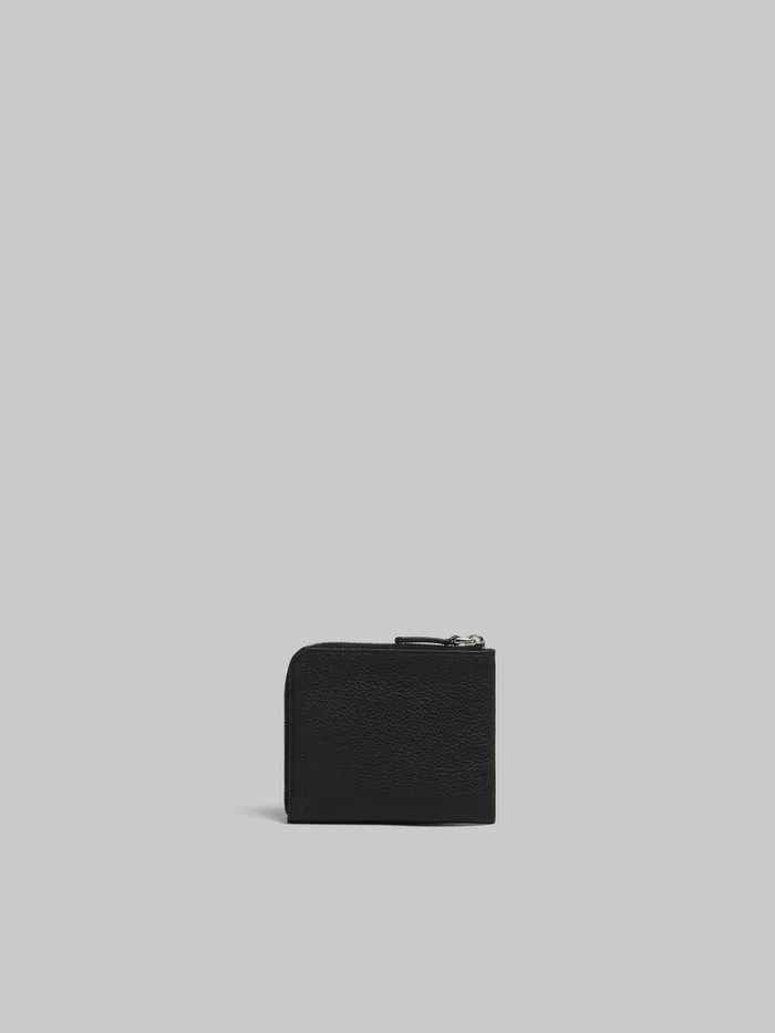 Black Leather Ziparound Wallet With Marni Mending Men Marni Wallets and Small Leather Goods