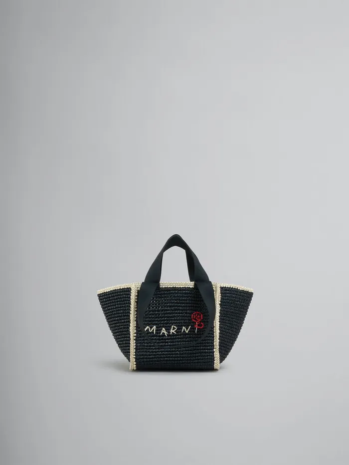 Black Macram Sillo Small Shopper Women Marni Tote Bags