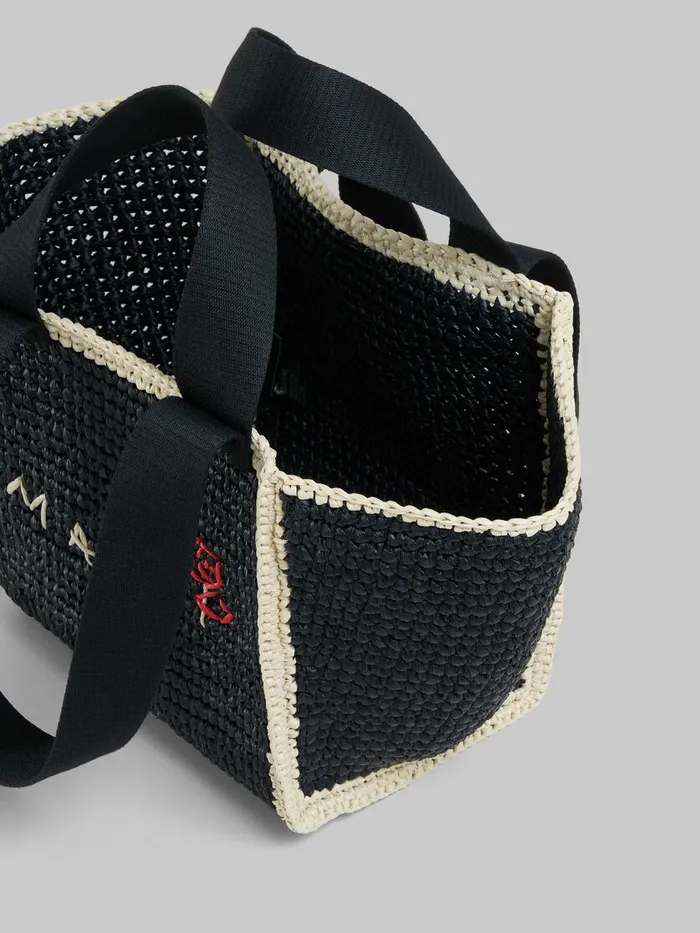 Black Macram Sillo Small Shopper Women Marni Tote Bags
