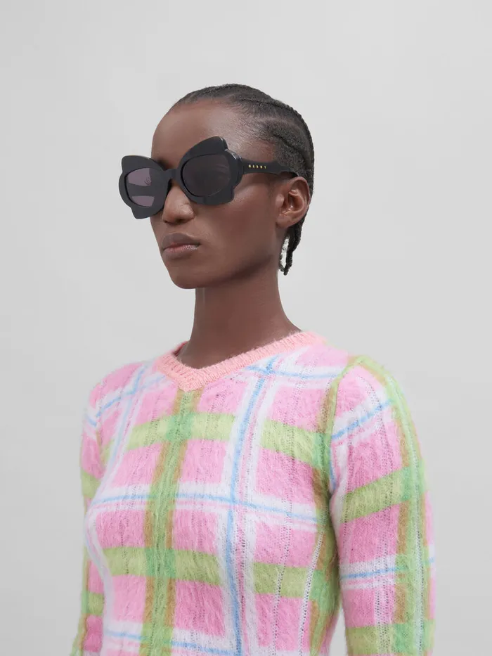 Black Monumental Gate Sunglasses WomenMen Marni Sunglasses