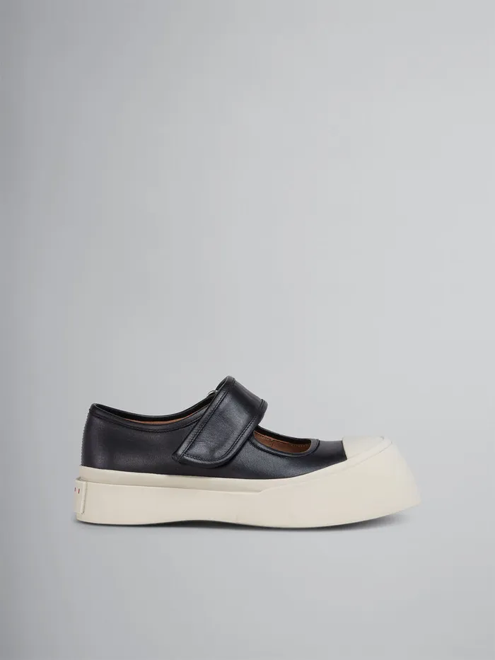 Black Nappa Leather Mary Jane Sneaker Women Marni Pablo
