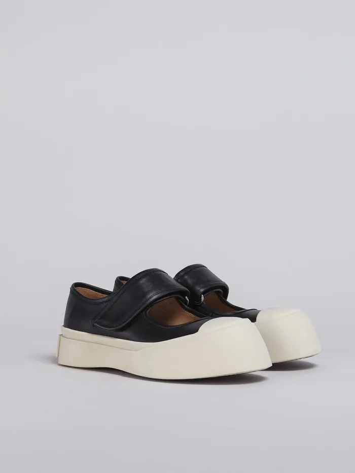 Black Nappa Leather Mary Jane Sneaker Women Marni Pablo