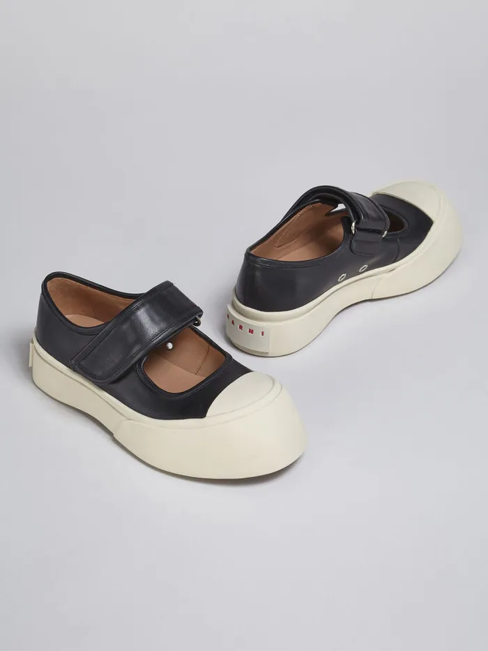 Black Nappa Leather Mary Jane Sneaker Women Marni Pablo