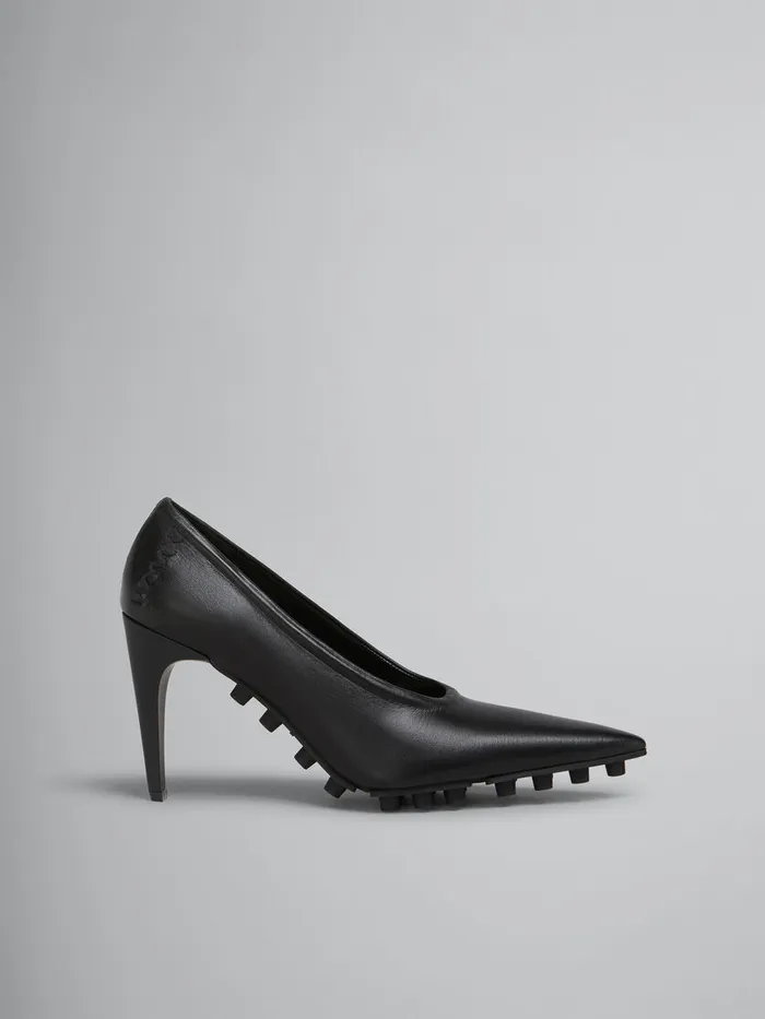 Black Nappa Spike Pump Women Marni Heels