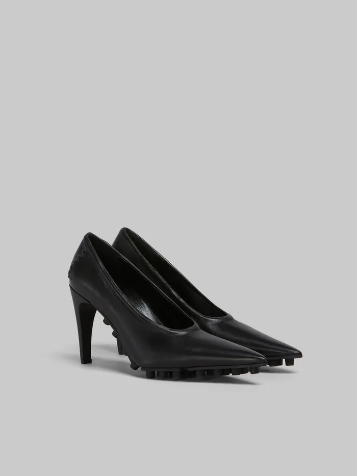 Black Nappa Spike Pump Women Marni Heels