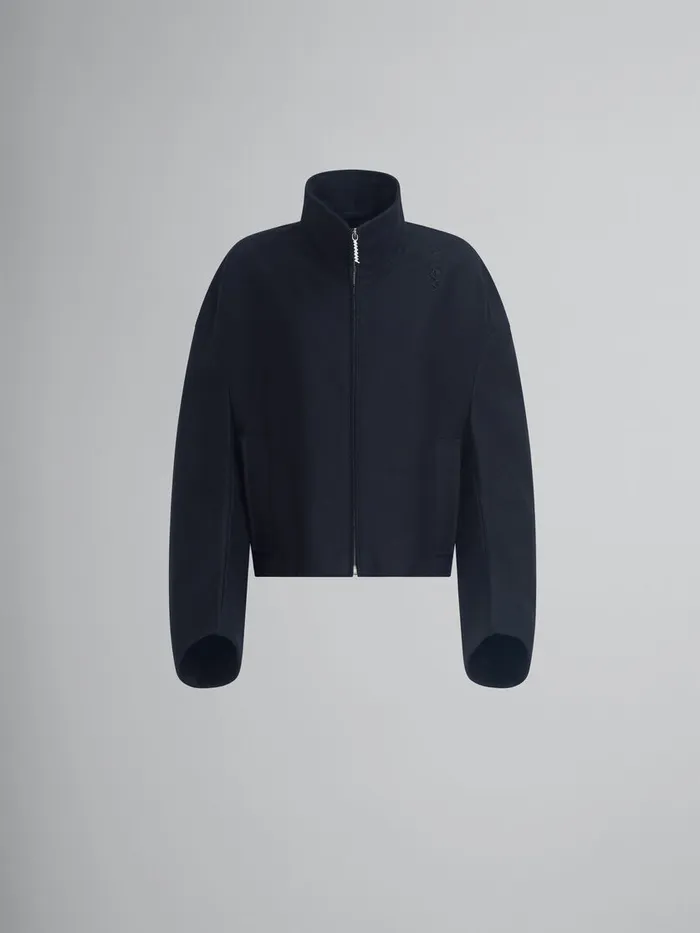 Black Organic Cotton Padded Jacket Women Marni Coats and Jackets