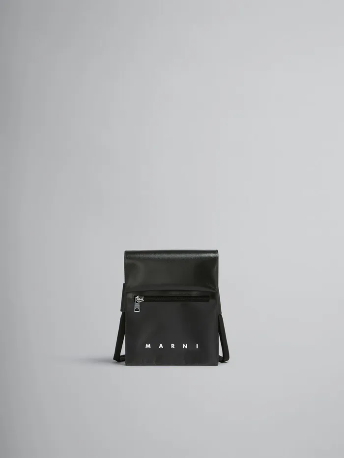 Black Pouch With Shoelace Strap Men Marni Crossbody Bags