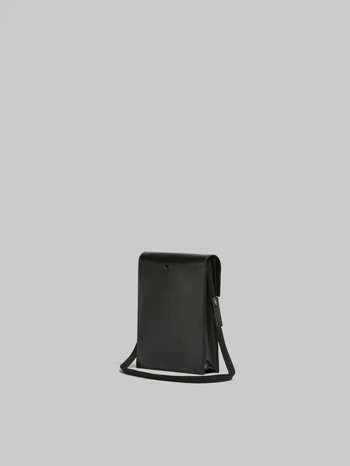 Black Pouch With Shoelace Strap Men Marni Crossbody Bags