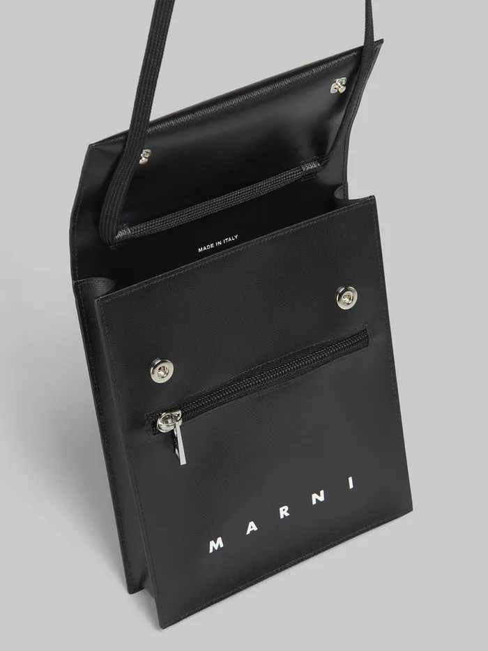 Black Pouch With Shoelace Strap Men Marni Crossbody Bags