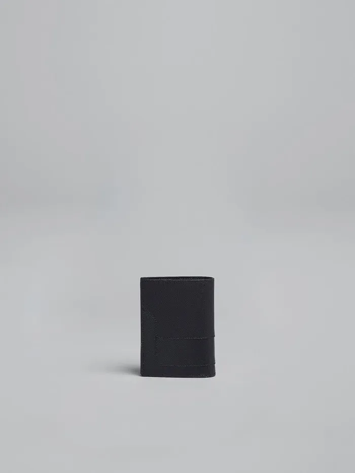 Black Saffiano Leather Bifold Wallet Men Marni Wallets and Small Leather Goods