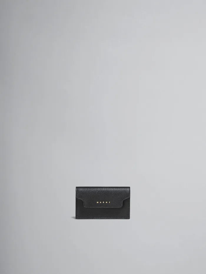 Black Saffiano Leather Business Card Case Women Marni Wallets and Small Leather Goods Black Saffiano Leather Business Card Case Women Marni Wallets and Small Leather Goods