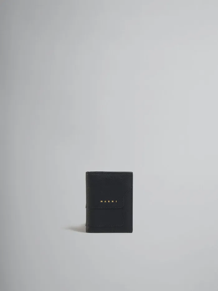 Black Saffiano Leather Cardholder Women Marni Wallets and Small Leather Goods