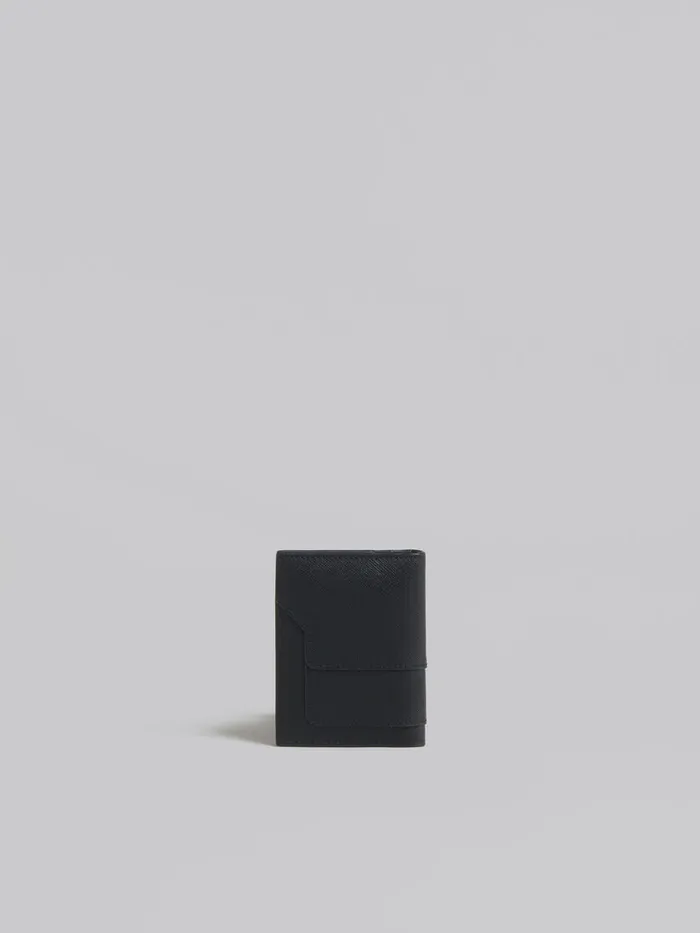 Black Saffiano Leather Cardholder Women Marni Wallets and Small Leather Goods