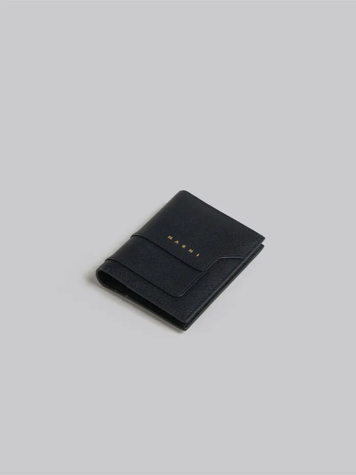 Black Saffiano Leather Cardholder Women Marni Wallets and Small Leather Goods