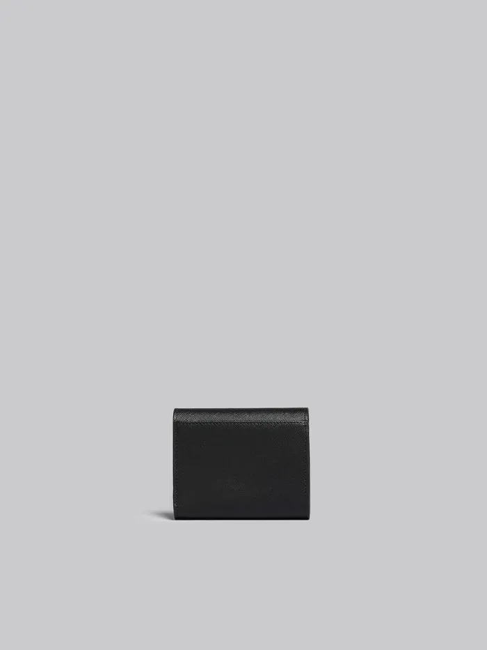 Black Saffiano Leather Wallet Women Marni Wallets and Small Leather Goods